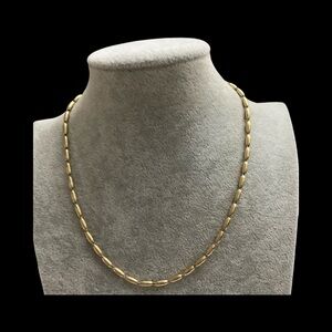 Vintage Pierre Cardin Gold Corn Tube Necklace